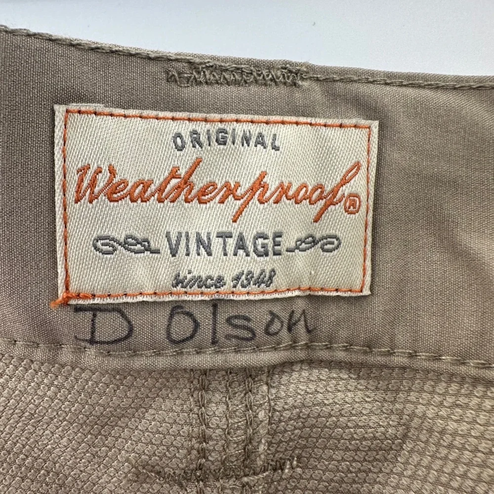 Weatherproof Vintage Men Tech Short 34 Tan Performance Active Stretch UPF 50 NWT